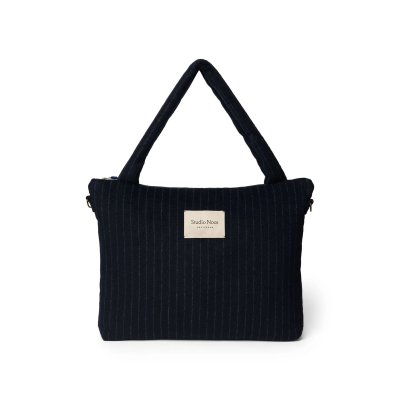 Studio Noos Přebalovací taška Flannel Chalkstripe - Dark Blue - obrázek