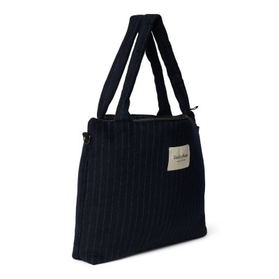 Studio Noos Přebalovací taška Flannel Chalkstripe - Dark Blue - obrázek