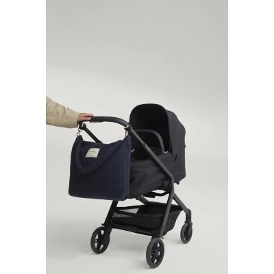 Studio Noos Přebalovací taška Flannel Chalkstripe - Dark Blue - obrázek