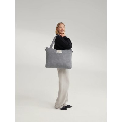 Studio Noos Přebalovací taška Flannel Chalkstripe - Light Grey - obrázek