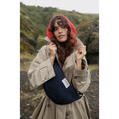 Studio Noos Crossbody ledvinka Flannel Chalkstripe - Dark Blue - obrázek
