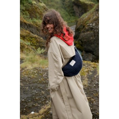 Studio Noos Crossbody ledvinka Flannel Chalkstripe - Dark Blue - obrázek