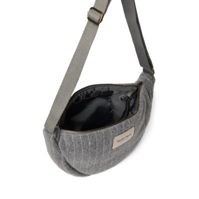 Studio Noos Crossbody ledvinka Flannel Chalkstripe - Light Grey - obrázek