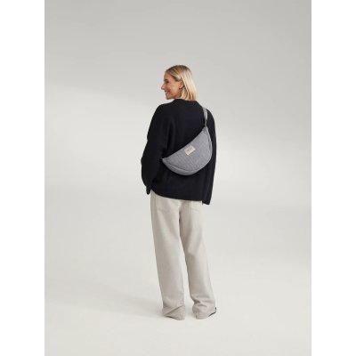 Studio Noos Crossbody ledvinka Flannel Chalkstripe - Light Grey - obrázek