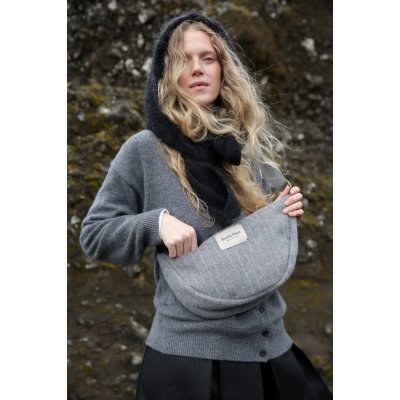 Studio Noos Crossbody ledvinka Flannel Chalkstripe - Light Grey - obrázek
