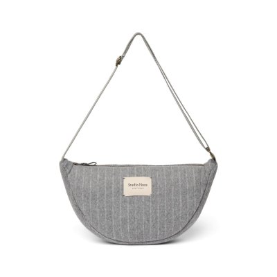 Studio Noos Crossbody ledvinka Flannel Chalkstripe - Light Grey