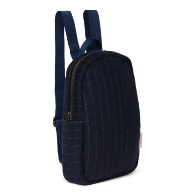 Studio Noos Dětský batůžek Mini Flannel Chalkstripe - Dark Blue - obrázek