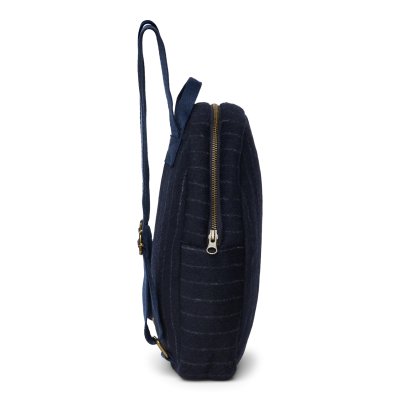 Studio Noos Dětský batůžek Mini Flannel Chalkstripe - Dark Blue - obrázek