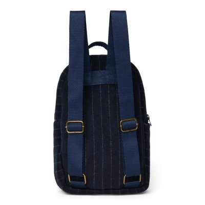 Studio Noos Dětský batůžek Mini Flannel Chalkstripe - Dark Blue - obrázek