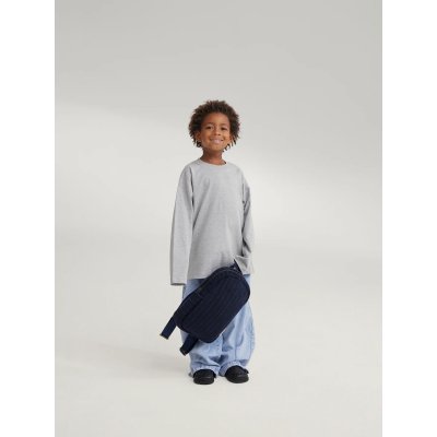 Studio Noos Dětský batůžek Mini Flannel Chalkstripe - Dark Blue - obrázek
