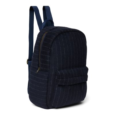 Studio Noos Dětský batoh Midi Flannel Chalkstripe - Dark Blue - obrázek