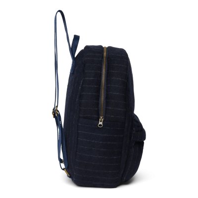 Studio Noos Dětský batoh Midi Flannel Chalkstripe - Dark Blue - obrázek