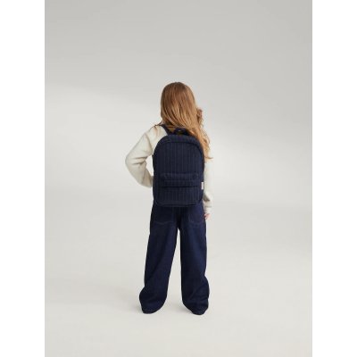 Studio Noos Dětský batoh Midi Flannel Chalkstripe - Dark Blue - obrázek