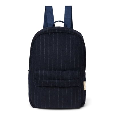 Studio Noos Dětský batoh Midi Flannel Chalkstripe - Dark Blue