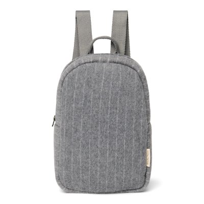 Studio Noos Dětský batůžek Mini Flannel Chalkstripe - Light Grey - obrázek