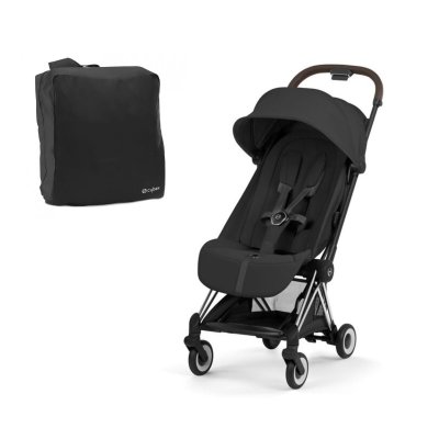 Cybex Platinum Coya Style + Cestovní taška - Chrome Brown/Sepia Black