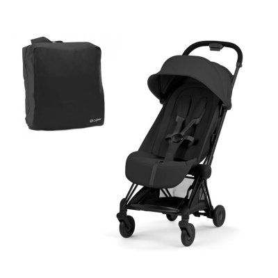 Cybex Platinum Coya Style + Cestovní taška - Matt Black/Sepia Black