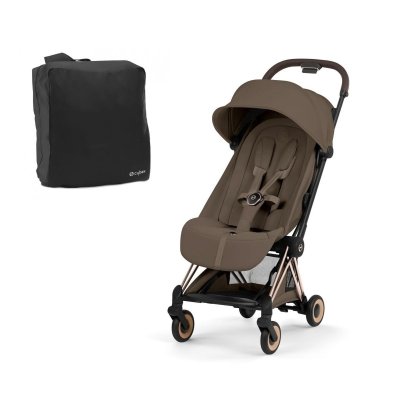 Cybex Platinum Coya Style + Cestovní taška - Rosegold/Coconut Brown