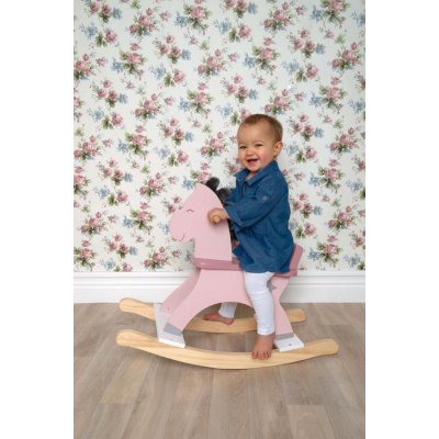 JaBaDaBaDo dřevěná houpací hračka - Koník růžový - obrázek