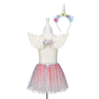 Souza! Dětský kostým Sukně, křídla a čelenka - Celestia, vel. 5 - 7 let