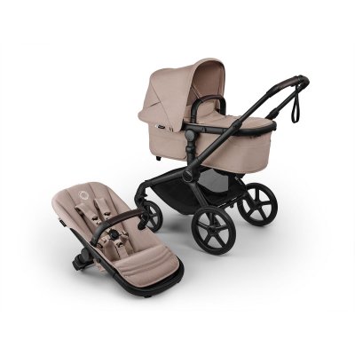 Bugaboo Fox5 Renew Kočárek Trojkombinace + Novorozencké hnízdo - Black/Desert Taupe Melange/Chestnut - obrázek