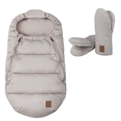Leokid Set Fusak Olaf + Rukavice na kočárek - Sand Shell