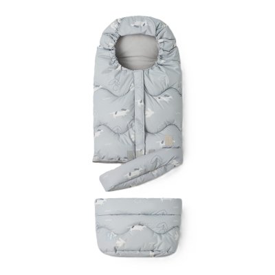 Leokid Set Fusak Transformer + Rukavice na kočárek - Light Grey Woof/Sand - obrázek