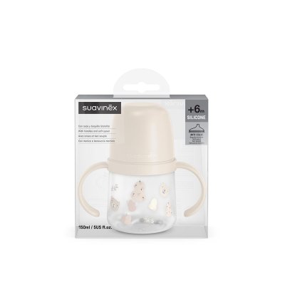 Suavinex Wild & Free První láhev s oušky 150 ml - Růžová I - obrázek