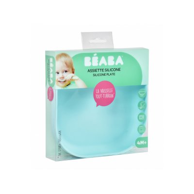 Béaba silikonový talíř s přísavkou - Blue - obrázek