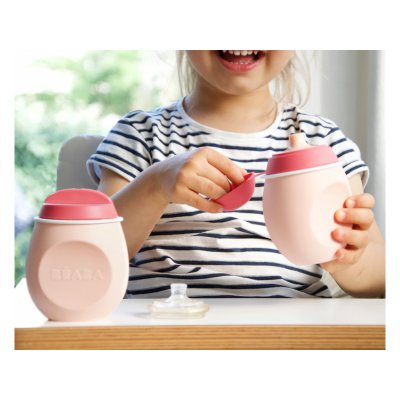 Béaba lahvička BabySqueez 2v1 - Pink - obrázek