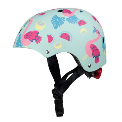 Mini Hornit dětská přilba s blikačkou - Plameňák, vel. M - obrázek