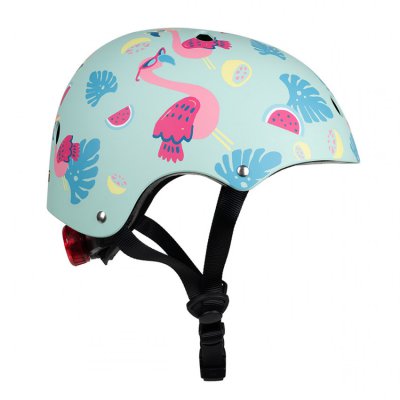 Mini Hornit dětská přilba s blikačkou - Plameňák, vel. M - obrázek