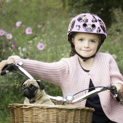 Mini Hornit dětská přilba s blikačkou - Mops, vel. M - obrázek