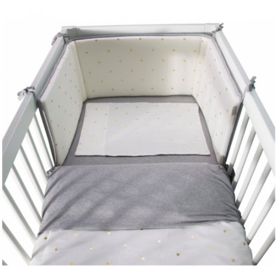 Childhome mantinel do postýlky - Jersey Gold Dots - obrázek