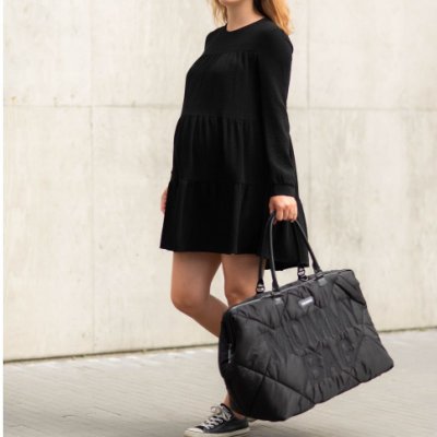 Childhome přebalovací taška Mommy Bag Big - Puffered Black - obrázek