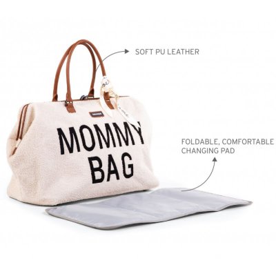 Childhome přebalovací taška Mommy Bag Big - Teddy Off White - obrázek