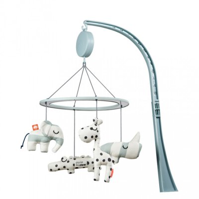 Done by Deer hudební kolotoč se zrcadlem - Modrý