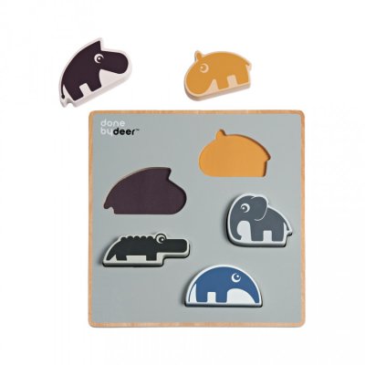 Done by Deer dřevěné puzzle Deer friends NEW - obrázek