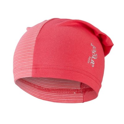 Little Angel čepice tenká dlouhá Reflex Outlast®  - Jahodová/pruh jahodový, vel. 4 (45-48 cm)