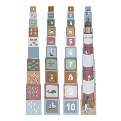 Little Dutch kostky komín 10 ks - Námořnický záliv - obrázek