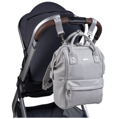 BabaBing přebalovací taška/batoh Mani - Grey Blush Leatherette - obrázek