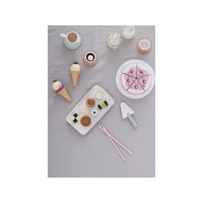 Kids Concept dřevěný dort Bistro - Pink - obrázek