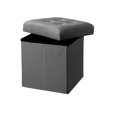 Kids Concept úložný taburet - Dark Grey - obrázek