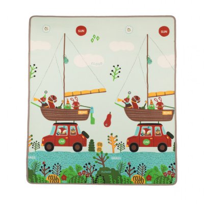 Zopa pěnová podložka Play 150 x 180 cm - Cestování/zvířátka