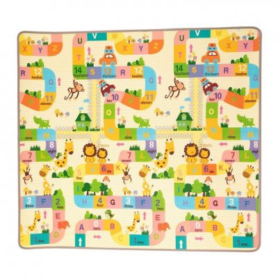 Zopa pěnová podložka Play 200 x 180 cm - Sova/cesta