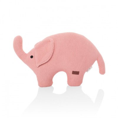 Zopa pletená hračka slon - Růžová