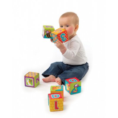 Playgro měkké pěnové kostky 6 ks - obrázek