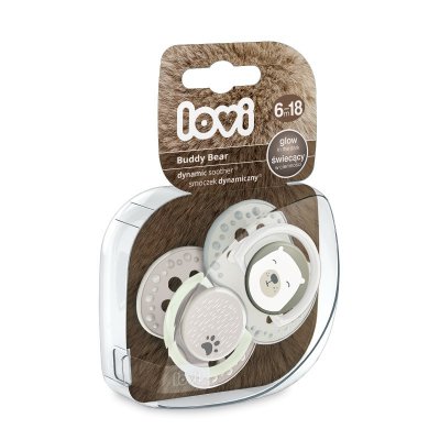 Lovi šidítko sil.dynam. 2 ks Buddy Bear - 0 - 3 m - obrázek