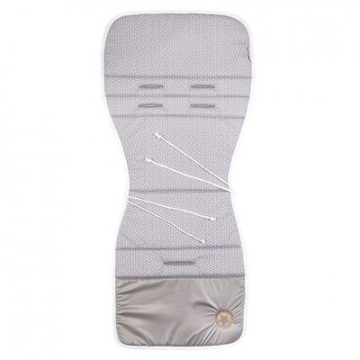 Little Angel podložka do kočárku Visco pěna Outlast® NEW - Sv. šedá/srdíčka