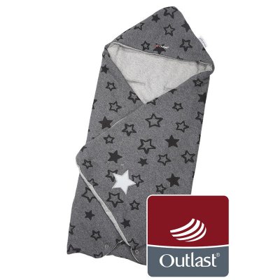 Little Angel zavinovačka multifunkční Hvězda Outlast® - Šedý melír/šedý melír